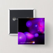 PINK FUCHSIA LILA SCHWARZE FRAKTAL-BUBBBLES BUTTON (Vorne & Hinten)