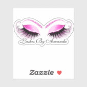 Pink Fuchsia Makeup Artist Lashes Extension Studio Aufkleber (Blatt)