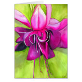 Pink Fuchsia Pop Kunst Aquarell Blume (Vorne)