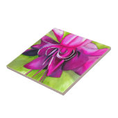 Pink Fuchsia Pop Kunst Aquarell Blume Fliese (Seite)