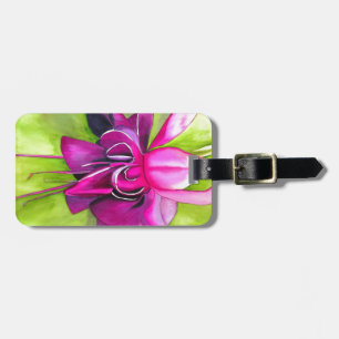 Pink Fuchsia Pop Kunst Aquarell Blume Gepäckanhänger