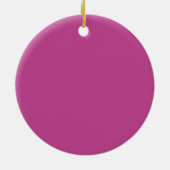 Pink Fuchsia Pop Kunst Aquarell Blume Keramik Ornament (Hinten)