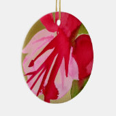 Pink Fuchsia Pop Kunst Aquarell Blume Keramikornament (Rechts)