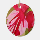 Pink Fuchsia Pop Kunst Aquarell Blume Keramikornament (Links)
