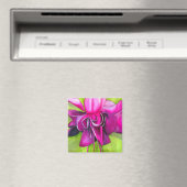 Pink Fuchsia Pop Kunst Aquarell Blume Magnet (In Situ (Geschirrspüler))
