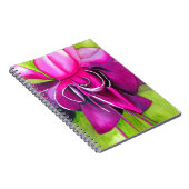 Pink Fuchsia Pop Kunst Aquarell Blume Notizblock (Rechte Seite)