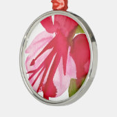 Pink Fuchsia Pop Kunst Aquarell Blume Ornament Aus Metall (Links)