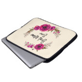 Pink Fuchsia Poppies Beste Mama je - Muttertag Laptopschutzhülle (Vorne Knopf)