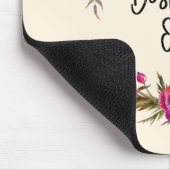 Pink Fuchsia Poppy Wreath Beste Mama je Mousepad (Ecke)