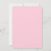 Pink Fuchsia Rose Botanische Blumenhochzeit Einladung (Rückseite)