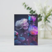 Pink Fuchsia Soft Focus Light Spectrum Rose Postkarte (Stehend Vorderseite)