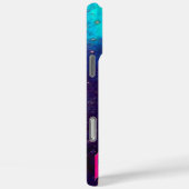 PINK FUCHSIA TURQUOISE BLUE ABSTRAKT DEKO MONOGRAM Case-Mate iPhone HÜLLE (Rückseite / Rechts)