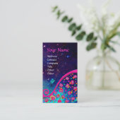 PINK FUCHSIA TURQUOISE BLUE ABSTRAKT DEKO MONOGRAM VISITENKARTE (Stehend Vorderseite)