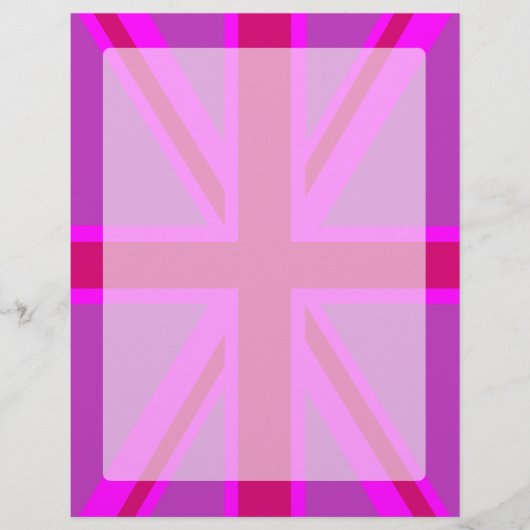 Pink Fuchsia Union Jack Flag Design (Vorderseite)