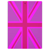 Pink Fuchsia Union Jack Flag Design Klemmbrett (Rückseite)