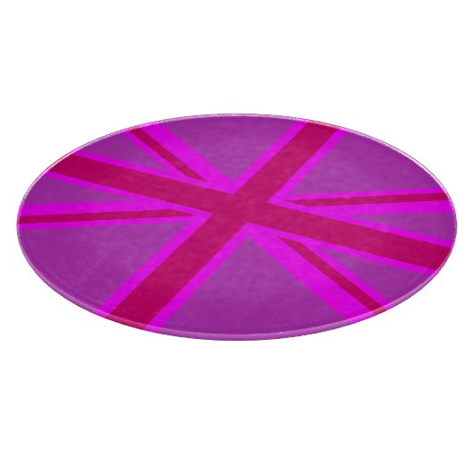 Pink Fuchsia Union Jack Flag Design Schneidebrett (Ecke)