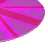Pink Fuchsia Union Jack Flag Design Schneidebrett (Ecke)