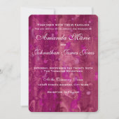 Pink Fuchsia Wedding Watercolor Einladung (Vorderseite)