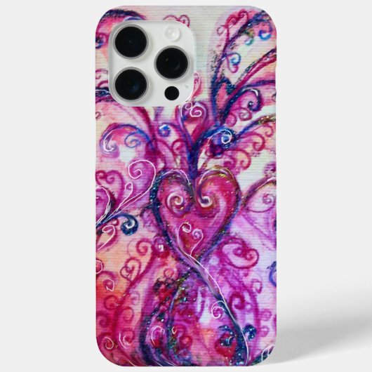 PINK FUCHSIA WHIMSICAL SCHNÖRKEL MIT HERZ Case-Mate iPhone HÜLLE (Rückseite)