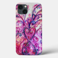 PINK FUCHSIA WHIMSICAL SCHNÖRKEL MIT HERZ