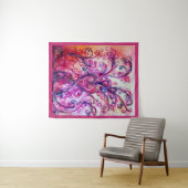 PINK FUCHSIA WHIMSICAL SCHNÖRKEL MIT HERZ WANDTEPPICH (Beispiel (Horizontal))
