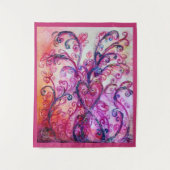 PINK FUCHSIA WHIMSICAL SCHNÖRKEL MIT HERZ WANDTEPPICH (Vorderseite)