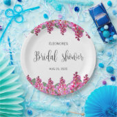 Pink Fuchsia Wisteria Brautparty Pappteller (Party)