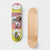 Pink Fun Cartoon Girl Power Street Skateboard (Vorderseite)