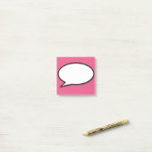 Pink Fun Comic Book Speech Blase Modern Post-it Klebezettel (Auf Schreibtisch)