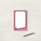Pink Fun Comic Buch Speech Blase Post-it Klebezettel (Auf Schreibtisch)