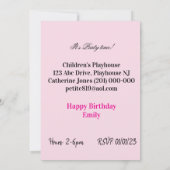 Pink FUN Cupcake Happy Birthday Invitation  Einladung (Rückseite)
