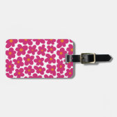 Pink Fun Floral Muster Gepäckanhänger (Vorderseite horizontal)