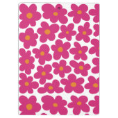Pink Fun Floral Muster Klemmbrett (Rückseite)