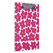 Pink Fun Floral Muster Klemmbrett (Rechts)
