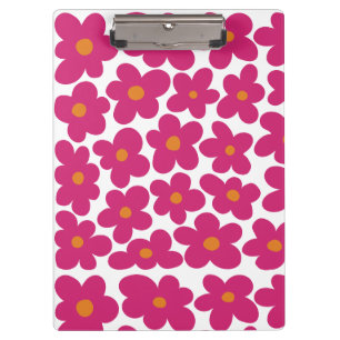 Pink Fun Floral Muster Klemmbrett