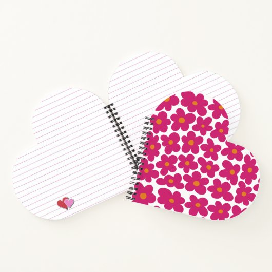 Pink Fun Floral Muster Notizblock (Innenseite)