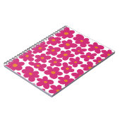 Pink Fun Floral Muster Notizblock (Linke Seite)