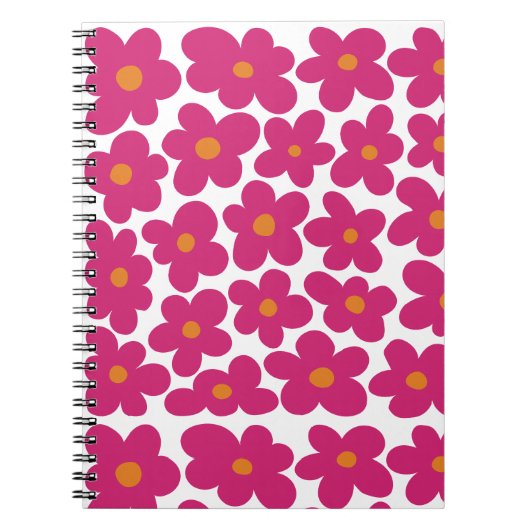 Pink Fun Floral Muster Notizblock (Vorderseite)