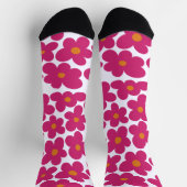Pink Fun Floral Muster Socken (Oben)