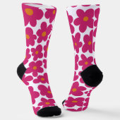 Pink Fun Floral Muster Socken (Gewinkelt)