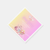 Pink Fun Pickleball 30. Geburtstag Party Serviette (Ecke)