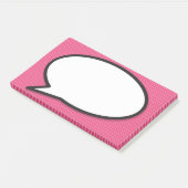 Pink Fun Simple Comic Book Speech Blase Post-it Klebezettel (angewinkelt)