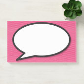 Pink Fun Simple Comic Book Speech Blase Post-it Klebezettel (Büro)