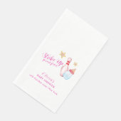 Pink Fun Strike Up Bowling Baby Shower Serviette (Ecke)