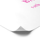Pink Fun Strike Up Bowling Baby Shower Willkommen Poster (Ecke)