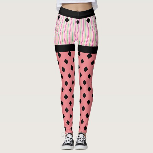 Pink Fun Trendy Shorts Look Leggings (Vorderseite)