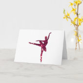 Pink Funkelnd Ballerina Geburtstag Karte (Gelbe Blume)