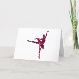Pink Funkelnd Ballerina Geburtstag Karte
