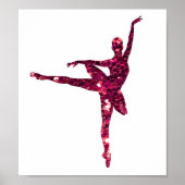 Pink Funkelnd Ballerina Poster (Vorne)