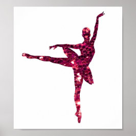 Pink Funkelnd Ballerina Poster